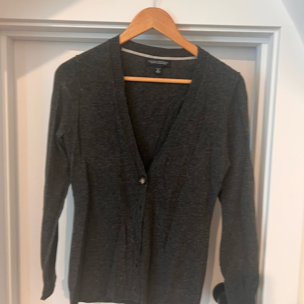Banana Republic Gray Knit Cardigan Sweater